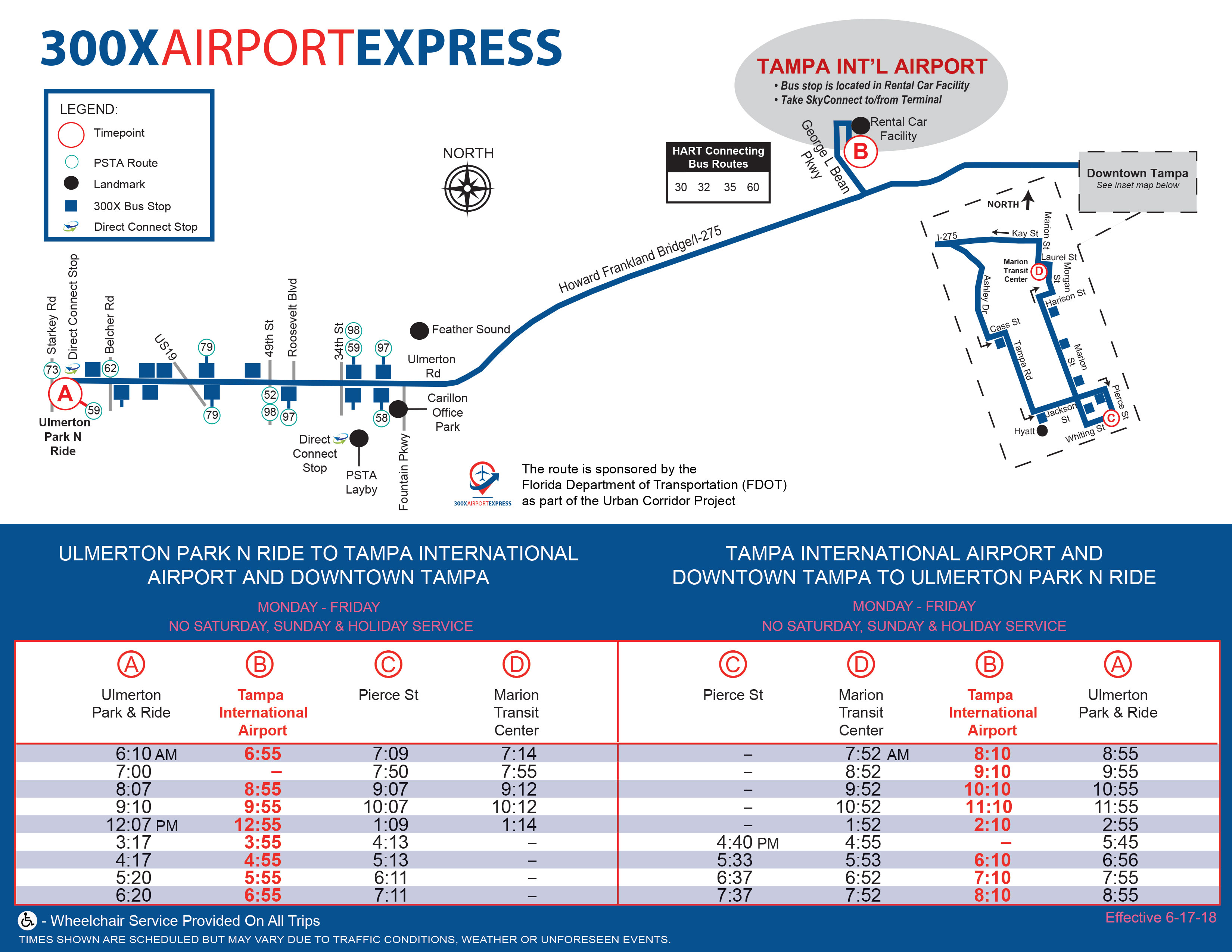 300X Airport Express Schedule