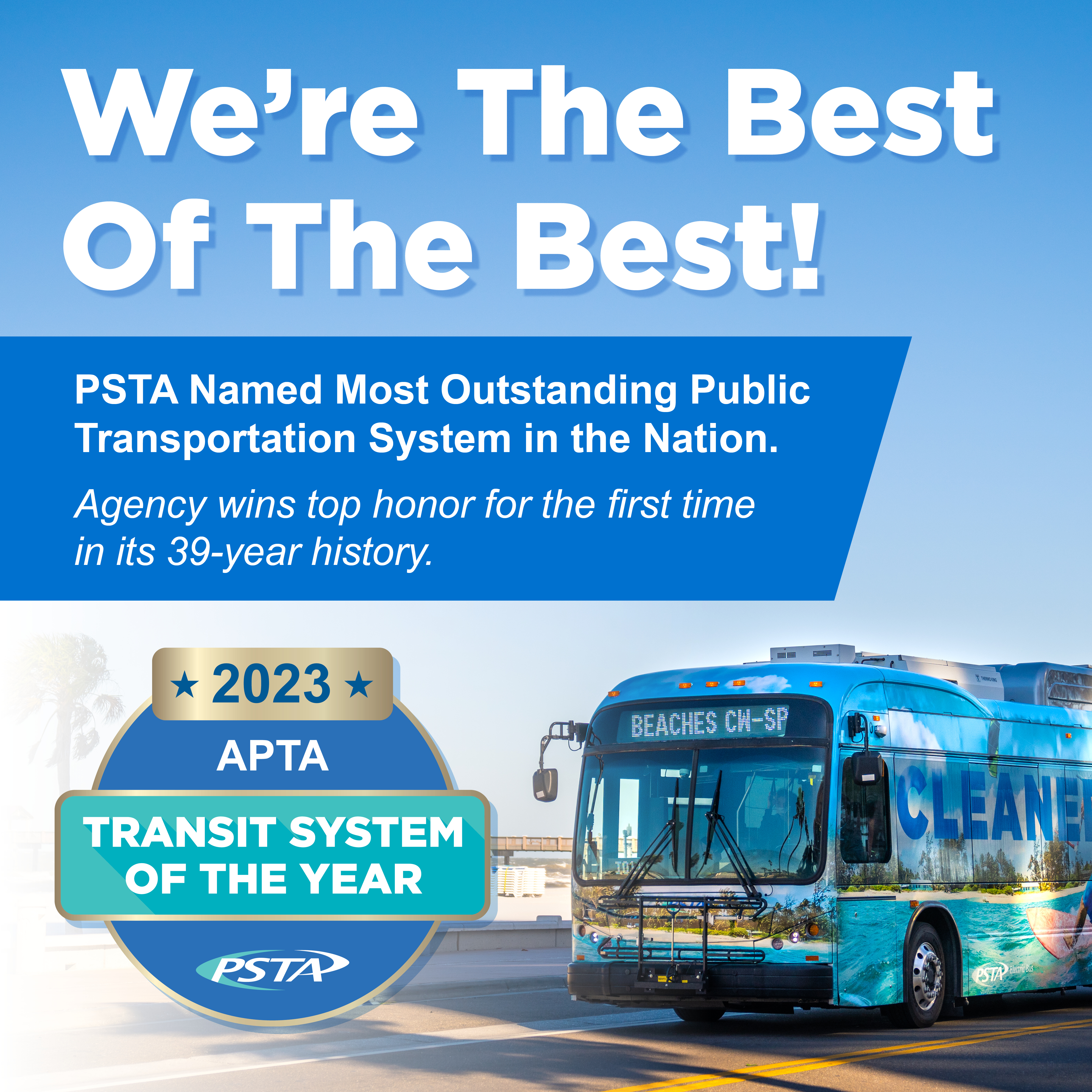 PSTA wins best transit system of the year for 2023