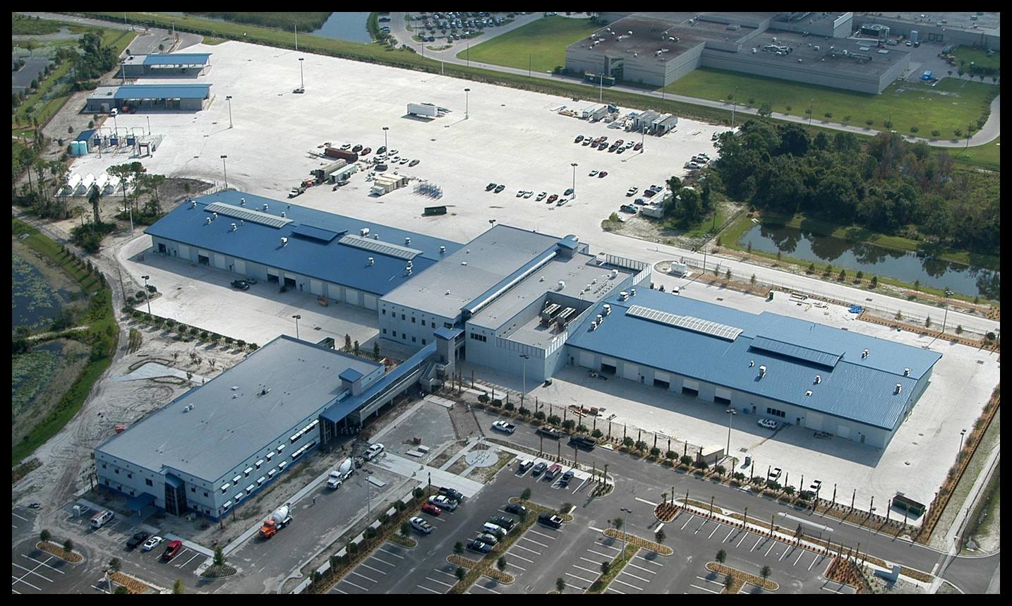 An aerial photo of the current PSTA headquarters shortly after it was completed.