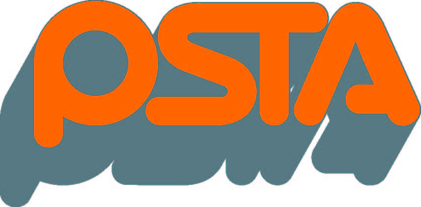 The old PSTA logo, with gray and orange colors