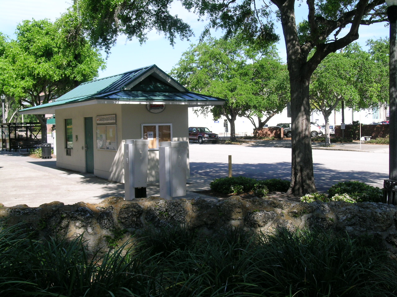 A color photo of the Williams Park Information Center, which opened in 1994